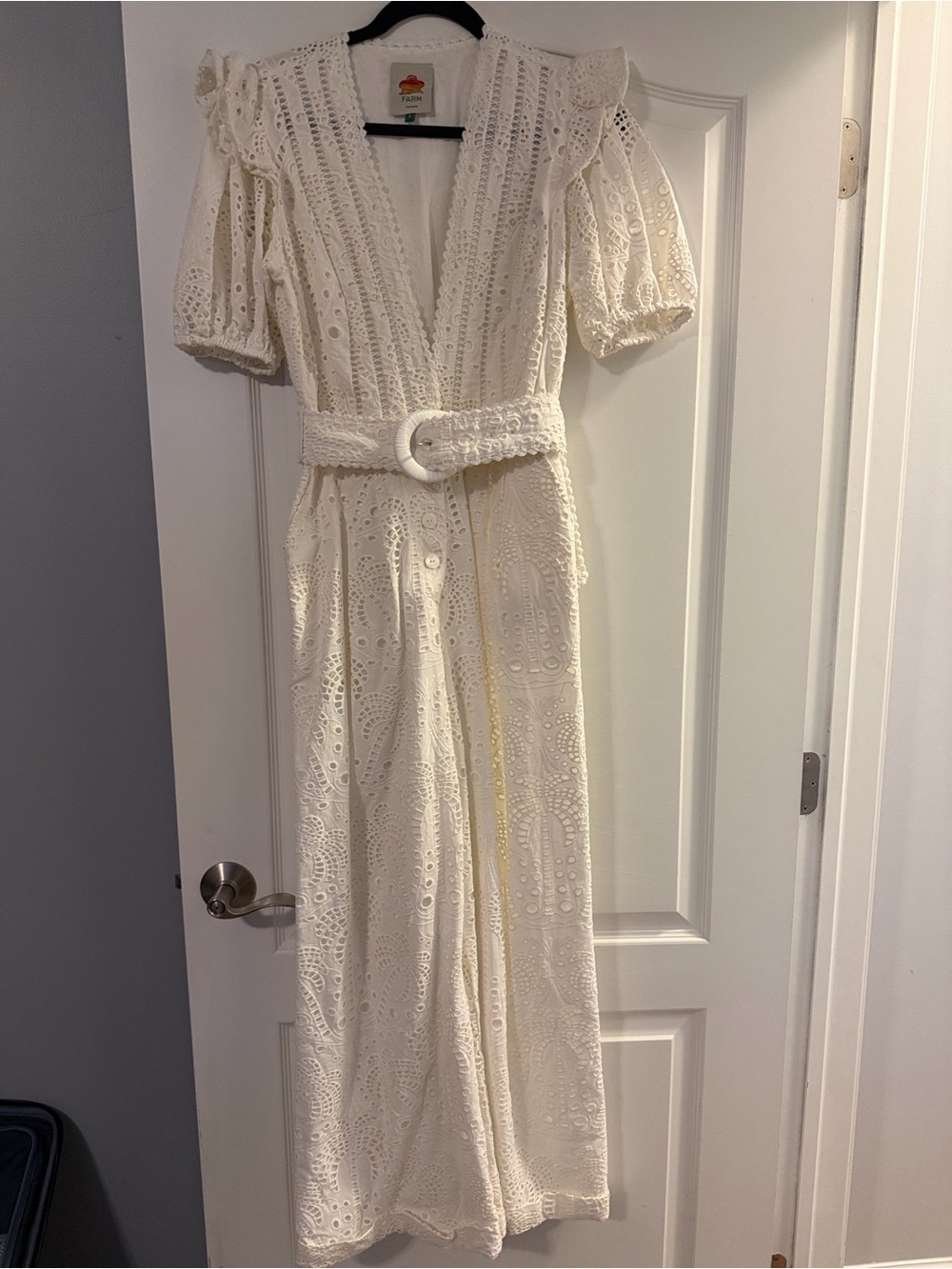 Farm Rio white jumpsuit Size small - Picture 8 of 8